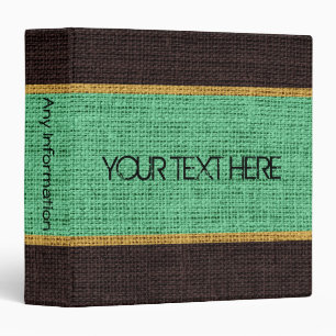 Mint Green Burlap Linen Rustic Jute Binder