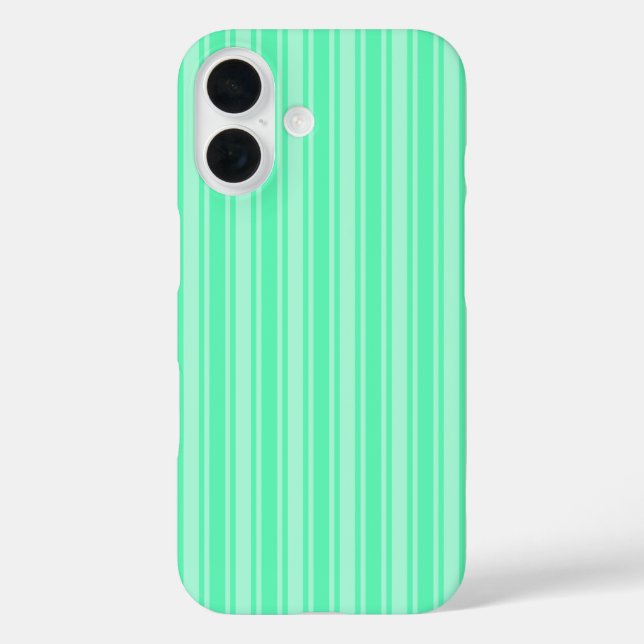 Mint green candy stripes Case-Mate iPhone case (Back)