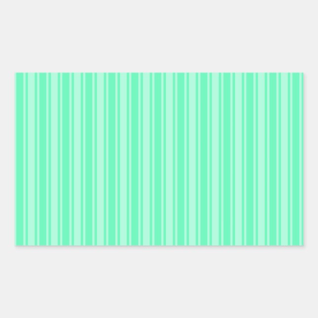 Mint green candy stripes sticker (Front)