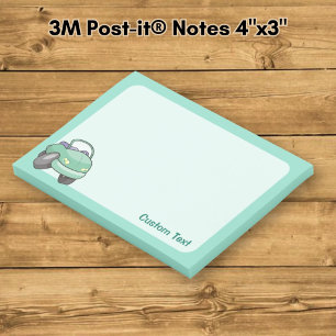 Mint Green Cartoon Car Post-it Notes
