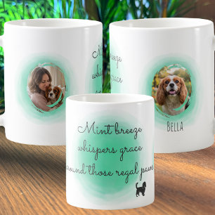 Mint Green Cavalier King Custom Photo Coffee Mug