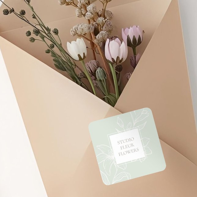 Mint Green | Chic Floral Label (Creator Uploaded)