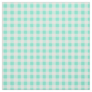 Mint Green Classic Gingham Checked Pattern Fabric