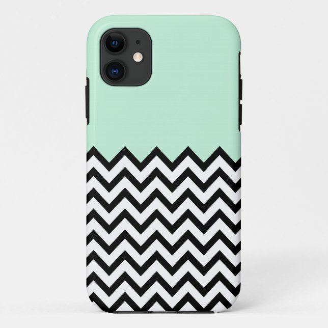 Mint Green Colour Block Chevron iPhone 5 Case (Back)