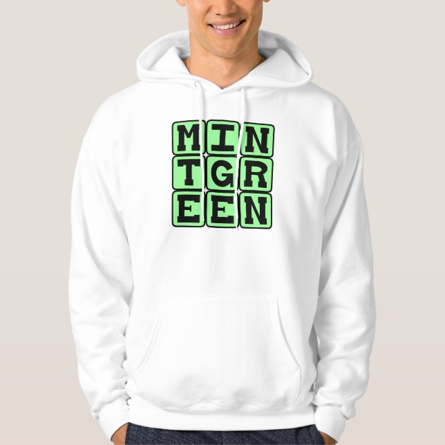 Mint Green, Colour Hoodie (Front)