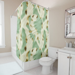 Mint Green Cream Gold Cowhide