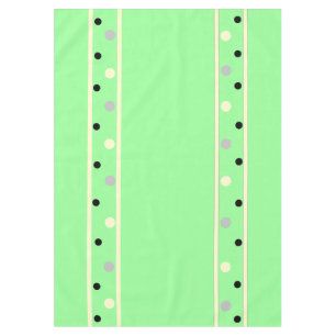 Mint Green Cream Grey Polka Dots Tablecloth