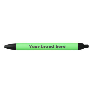 Mint green customize marketing merchandise black ink pen