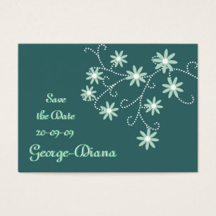 Mint Green Daisies Abordable Enregistrer les carte