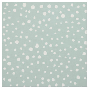 Mint Green Dalmatian Spots, Dalmatian Dots, Dotted Fabric