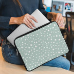 Mint Green Dalmatian Spots, Dalmatian Dots, Dotted Laptop Sleeve<br><div class="desc">Cute,  fun and adorable dalmatian spots pattern in mint green and white colour. Modern and trendy gift,  perfect for dalmatian lover in your life.</div>