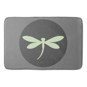 Mint Green Dragonfly Bath Mat