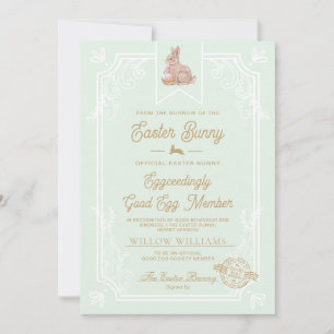 Mint Green Easter Good Egg Member Certificate Card