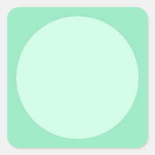Mint Green Elegant Colour Custom Blank Modern Square Sticker