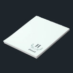 Mint Green Eucalyptus Leaf Monogrammed Notepad<br><div class="desc">Mint Green Eucalyptus Leaf Monogrammed Design. This product can be personalized with your custom name,  and initial letter. The handpainted watercolor eucalyptus branch look is classic and trendy. A perfect gift for her,  mom,  wife,  friend,  or for yourself! Customize yours by clicking personalize on the right.</div>