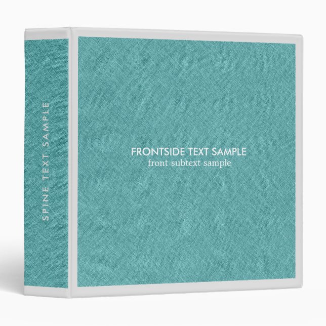 Mint-green Faux Linen Texture Binder (Front/Spine)