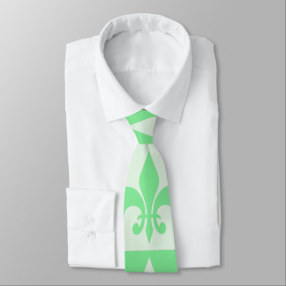 Mint Green Fleur de lis Tie