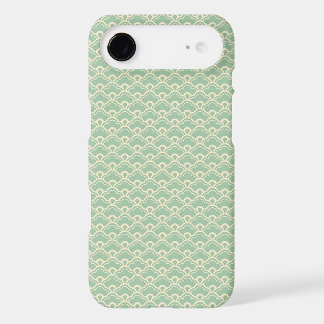 Mint green floral abstract girly art deco pattern Case-Mate iPhone case (Back)