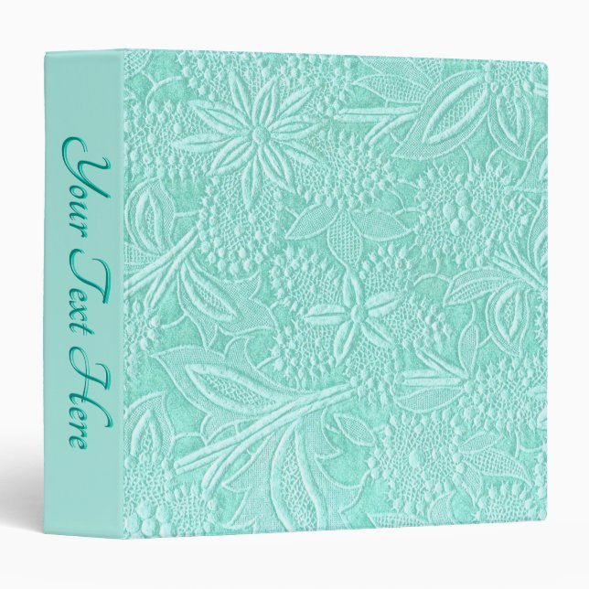 Mint Green Floral Personalized Binder (Front/Spine)