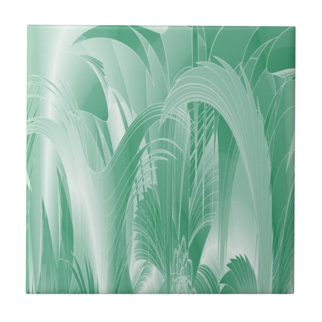Mint Green Foliage Tile (Front)