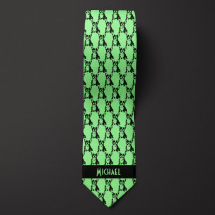 Mint Green French Bulldog Tie
