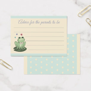 Mint Green Frog Baby Shower Advice for Parents