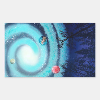 Mint Green Galaxy Sticker