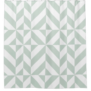 Mint Green Geometric Deco Cube