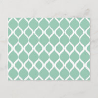 Mint Green Geometric Ikat Tribal Print Pattern