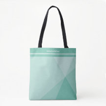 Mint Green Geometric Triangles Personalized