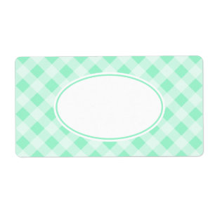 Mint Green Gingham Labels