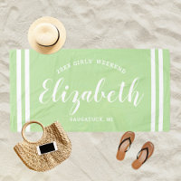 Mint Green Girls Weekend Monogram Name