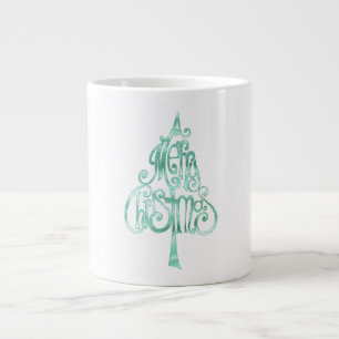 Mint Green Glam Christmas Large Coffee Mug