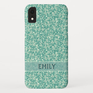 Mint Green Glitter iPhone XR Case