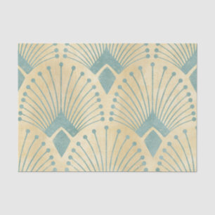 Mint green,gold,Art Deco pattern,vintage,retro ,Me Tissue Paper