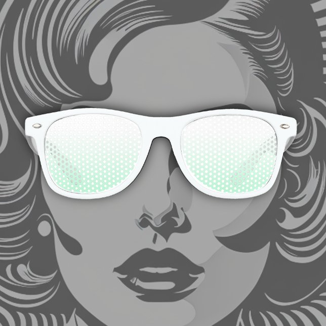 Mint Green Gradient Ombre Retro Sunglasses (Creator Uploaded)