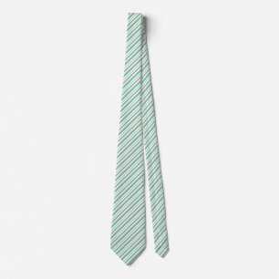 Mint Green, Gray and White Stripes Tie