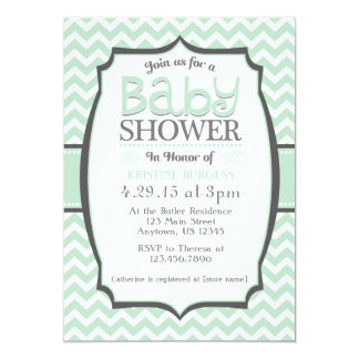 Mint Green Baby Shower Invitations 9