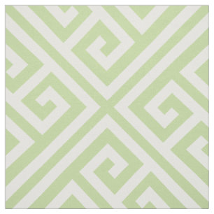 Mint Green Greek Key Large Scale Fabric