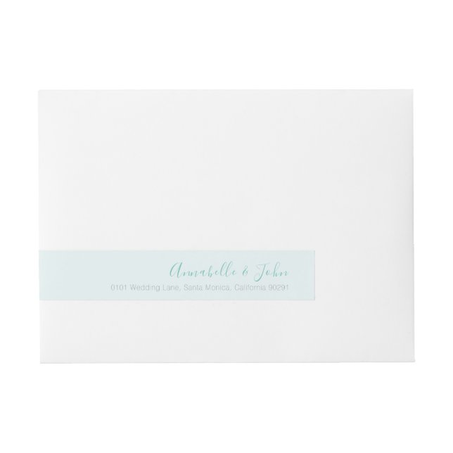 Mint Green Grey Floral Wraparound Label (Front)