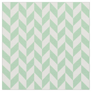 Mint Green Herringbone Pattern Fabric