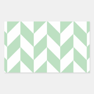 Mint Green Herringbone Pattern Sticker