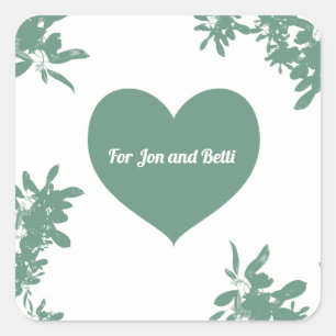 Mint Green Ivy  Square Sticker