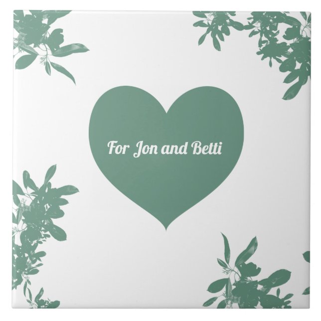 Mint Green Ivy  Tile (Front)