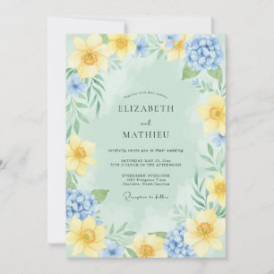Mint Green Joyful Spring Wedding Invitation