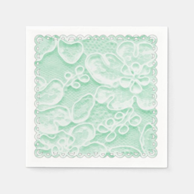 Mint Green Lace Napkin (Front)