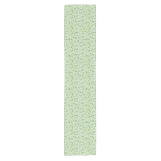 Mint Green Leafy Design Short Table Runner