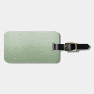 Mint Green Leather Luggage Tag
