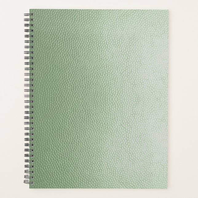 Mint Green Leather Planner (Front)