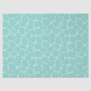 Mint Green Leaves Pretty Patterned Tissue Paper